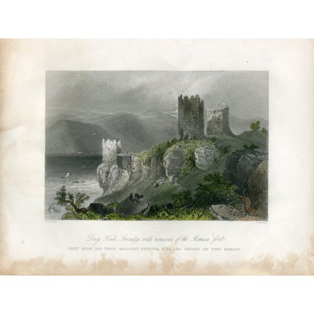 Drey Kale Swinitza with remains of the roman fort grabado por E. Brandard