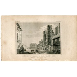Gate of St. James's Palace in 1776. engraving by Thomas Hurst.