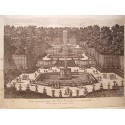 Veue et perspective des Trois Fontaines, a Versailles. Dib..y grabó Pierre Aveline (París,1656-1722).