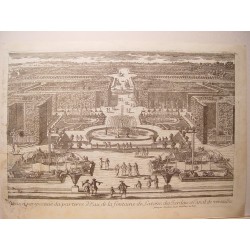 «parterre d´Eau, de la fontaine de Latone, des Jardins et Canal de Versailles». Dib. y grabó Pierre Aveline (París,1656-1722)