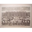 Veue et perspective du Chateau de Versailles du coté du Jardin. Dib..y grabó Pierre Aveline (París,1656-1722).