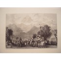Francia. Bagneres de Bigorre-Pyrénées. Dibujó Thomas Allom (1804-1872). Grabó Arthur Willmore (1800-1863)