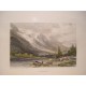 Francia. Chamouni. Dibujó James Duffield Harding (1798-1863). Grabó Edward Francis Finden (1791-1957)