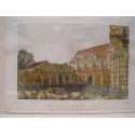 Francia. Cloitre St. Jean des Vignes á Soissons. Grabado por Agustín Francois Lemaitre (París,1797-1870).
