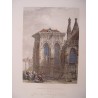 Francia. Dieppe Church of St. Jacques. Dibujó David Roberts. Grabó Thomas Higham (1796-1844)