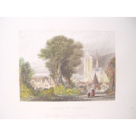 Francia. «Caudebec on the Seine» Dibujó C. Marshall. Grabó S. Lacey.