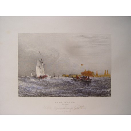 Francia. Calais. «Fort Rouge» Dibujó David Cox. Grabó Samuel Fisher.