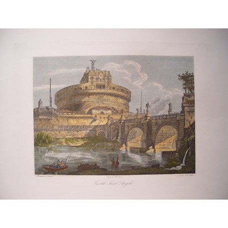 Italia. Roma. «Castel Sant´Angelo». Por el grabador romano Domenico Amici.