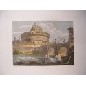 Italia. Roma. Castel Sant´Angelo. Por el grabador romano Domenico Amici.