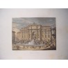 Italie. Rome. "Fontaine de Trevi" . Par le graveur romain Domenico Amici.