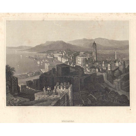 España. Andalucía. «Vista general de Málaga desde el Castillo»