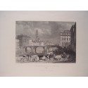 El Puente de Santa Trinita. a partir de obra de JD Harding. Grabado por J. Redaway (1832)