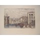 Verona (Italia). Grabado antiguo, 1833.