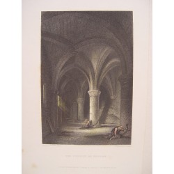 Suiza. «The Dungeon of Chillon» Dibujó George Clarkson Stanfield (1828-1876). Grabó Edward F. Finden (1791-1857).