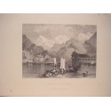 Suiza. Interlachen. Dib. G. Clarkson Stanfield (1828-1876) segun obra de W.Page (hacia 1816-1860). Grabó W. Finden (1787-1852)