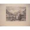 Suiza. Interlachen. Dib. G. Clarkson Stanfield (1828-1876) segun obra de W.Page (hacia 1816-1860). Grabó W. Finden (1787-1852)