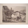 Suiza. Martigny. Dibujó James Duffield Hareding (1798-1863). Grabó John Cousen (1804-1880)