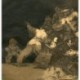 Aguafuerte de Goya. Las garras de un gato y el vestido de un devoto. Disparates, 9 (Disparates), novena edición (1937)