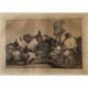 Aguafuerte de Goya. Carnival Folly (disparate de carnaval). Disparates, 14 (Locuras/Irracionalidades), novena edición (1937)