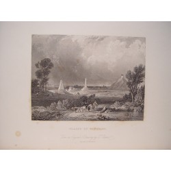 Bélgica. «Plains of Waetrloo».Dibujó J. Cooper. Grabó Robert Grandard (1805-1862).