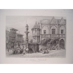 Alemania «The Rathhans Hildesheim»  pintó C. Werner. Grabó J.J. Crew