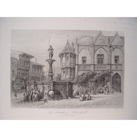 Alemania «The Rathhans Hildesheim»  pintó C. Werner. Grabó J.J. Crew