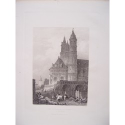 Alemania. «The Cathedral of Worms». Grabó William Wallis (1796-  )