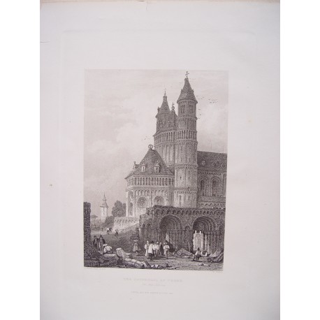 Alemania. «The Cathedral of Worms». Grabó William Wallis (1796-  )