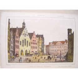 Alemania. «Hotel de Ville de Frankfort. Dibujó Lemaitre. Grabó Huguenet..