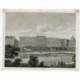 Hotel des Monnaies-París. Grabado original en acero antiguo. 1820.