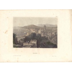 España. «Vista de Málaga» Grabado por Eigenthum der  Verleger