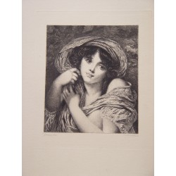 «Niña» Grabado por Dammans sobre obra de Greuze.