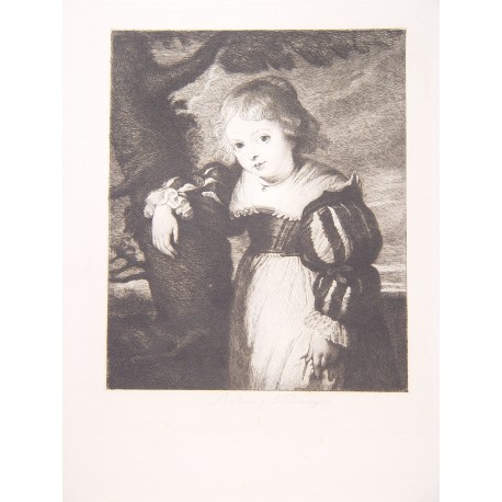 «Niña» Grabado por François Flameng (1856-1923) sobre obra de Rubens.