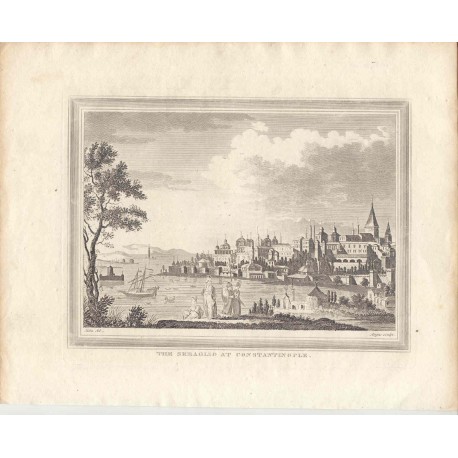 Turquía. «The Seraglio  at Constantinople» (actual Estambul). Dibujó Metz. Grabó William Angus (1752-1821)