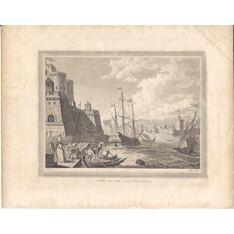 Turquía-Grecia. «View of the Dardanelos». Dibujó Metz. Grabó William Angus (1752-1821)