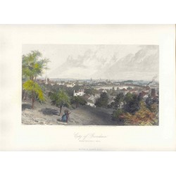 Estados Unidos. «City of Providence» Dibujó Asa Coolidge Warren (1819-1904). Grabó Robert Hinshelwood (1812-)