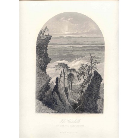 Estados Unidos. «The Catskills» Dibujó Harry Fenn (1845-1911). Grabó Samuel.V. Hunt (1803-1892).