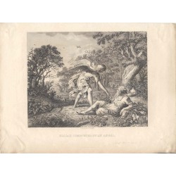 «Elias confortado por un ángel». Según obra de Paul Potter.