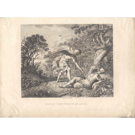 «Elias confortado por un ángel». Según obra de Paul Potter.