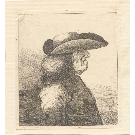 «Personaje» Firmado con iniciales: M.F o M.E