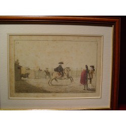 «Corrida de toros» Grabado original de Antonio Carnicero (1748-1814) de la serie 'La tauromaquia' 1790