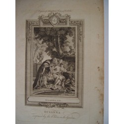 «Susanna» Surprised by the Elders in the garden. Engraved for Kimptson» s History of the Bible.