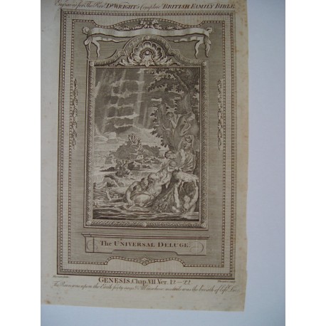 «The Universal Deluge Tema bíblico. Complete British Family Bible. Dibujó Hayman