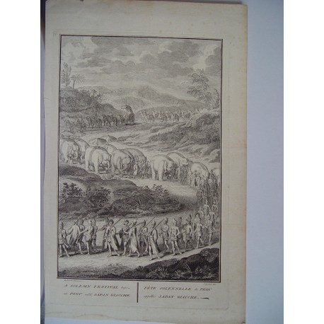 «A solemn festival Pet at Pegu called.Sapan Giacchi» Dibujó B. Picart. Grabó C. du Bosc.