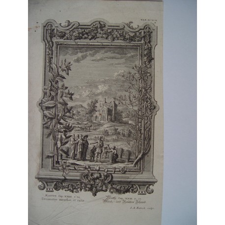 Grabado de la Biblia por I.A. Fridrich