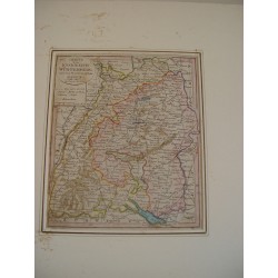 Charte vom Konigreich Wurtemberg Baden bei Joh Walch en 1812