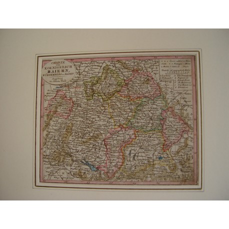 Charte vom Koenigreich Baiern Wurtemberg u Baden Augsburg bei Joahnnes Walch