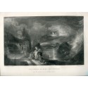 The parting of Hero and Leander. grabado por S. Bradshaw sobre obra de J.M.W. Turner
