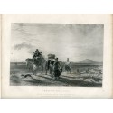 Crossing the sands. grabado en 1860 por W. Radcliffe sobre pintura de W. Collins