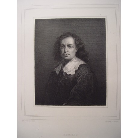 España. «Retrato de Murillo» Grabó Calamatta